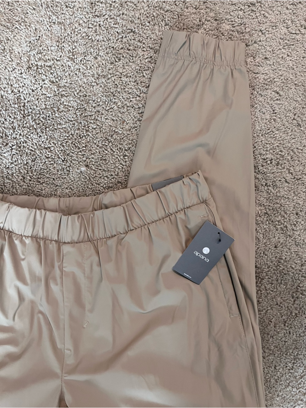 Apana Beige Men's Joggers with Elastic Waist - Picture 2 of 8